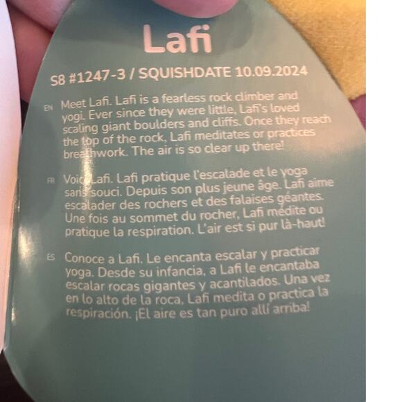 NWT Squishmallow, Lafi the Llama, School Cardigan, 8" - Picture 4 of 6